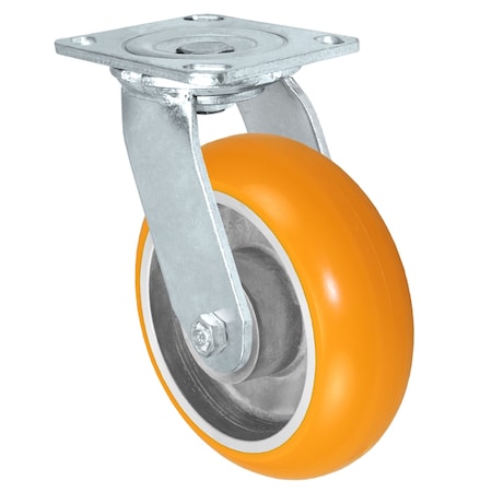 Casterhq 6"x2" Sirius HD Donut Polyurethane on Aluminum Wheel, Swivel Caster 35CS620DUA63M-03